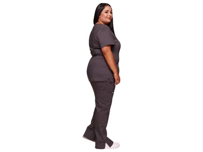 Cherokee mock wrap top revolution - femeie L - pewter