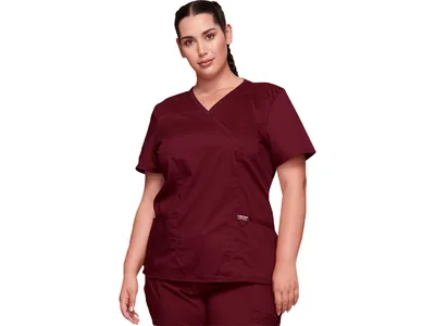 Cherokee mock wrap top Revolution - woman XL - wine