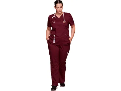 Cherokee mock wrap top Revolution - woman XL - wine
