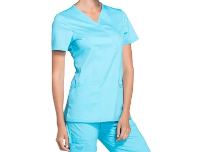Cherokee Mock Wrap Top Revolution - femeie XXS - turquoise