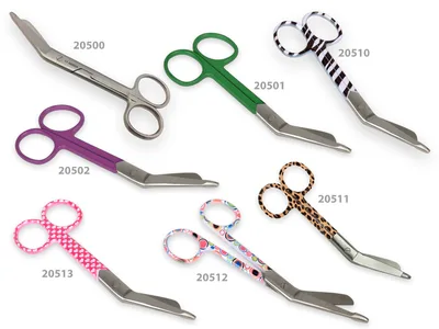 Foarfecă pentru bandaje din oțel inoxidabil - inel violet - 14 cm
