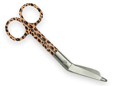 Foarfecă pentru bandaje din oțel inoxidabil - leopard fantasy - 14 cm