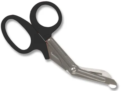 Foarfece inox pentru utilitati si bandaje 7.5" - 19 cm - negru