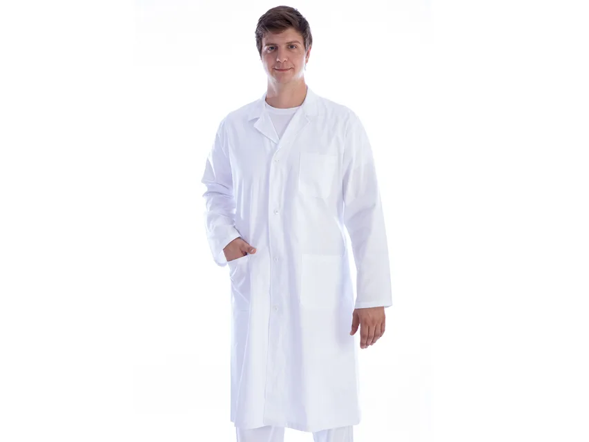 Halat alb doctor - bumbac/poliester - mărime bărbați S