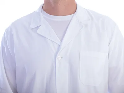 Halat alb doctor - bumbac/poliester - mărime bărbați S