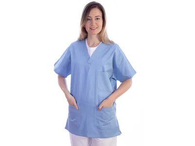 Jachetă - bumbac/poliester - unisex XXXL albastru deschis
