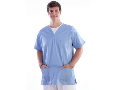 Jachetă - bumbac/poliester - unisex XXXL albastru deschis
