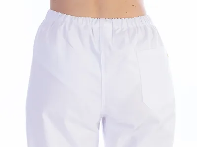 Pantaloni - bumbac/poliester - unisex L alb
