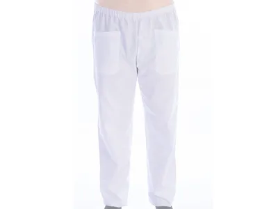 Pantaloni - bumbac/poliester - unisex XL alb