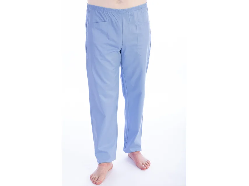 Pantaloni - bumbac/poliester - unisex XXL albastru deschis