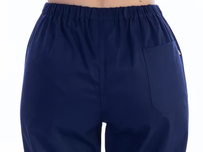 Pantaloni - bumbac/poliester - unisex M albastru navy