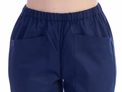 Pantaloni - bumbac/poliester - unisex M albastru navy