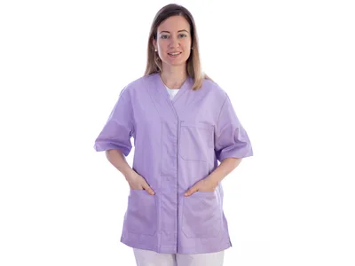 Jachetă cu nituri - bumbac/poliester - femei XL violet