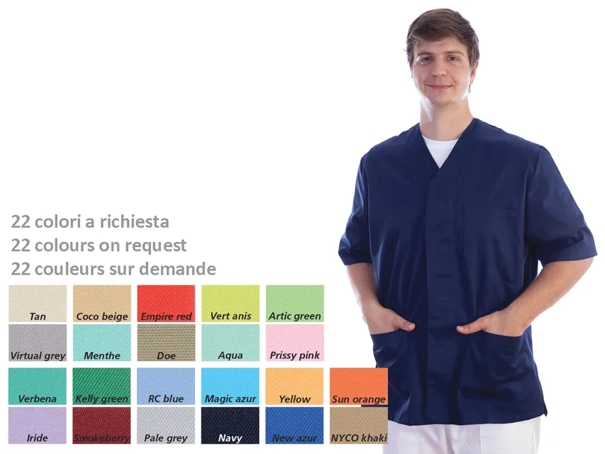 Jachetă cu capse - bumbac/poliester - unisex XS culoare la cerere