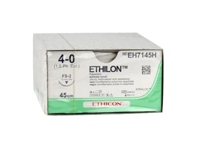 Ethilon fire monofilament neabsorbabil - gauge 4/0 ac 19 mm