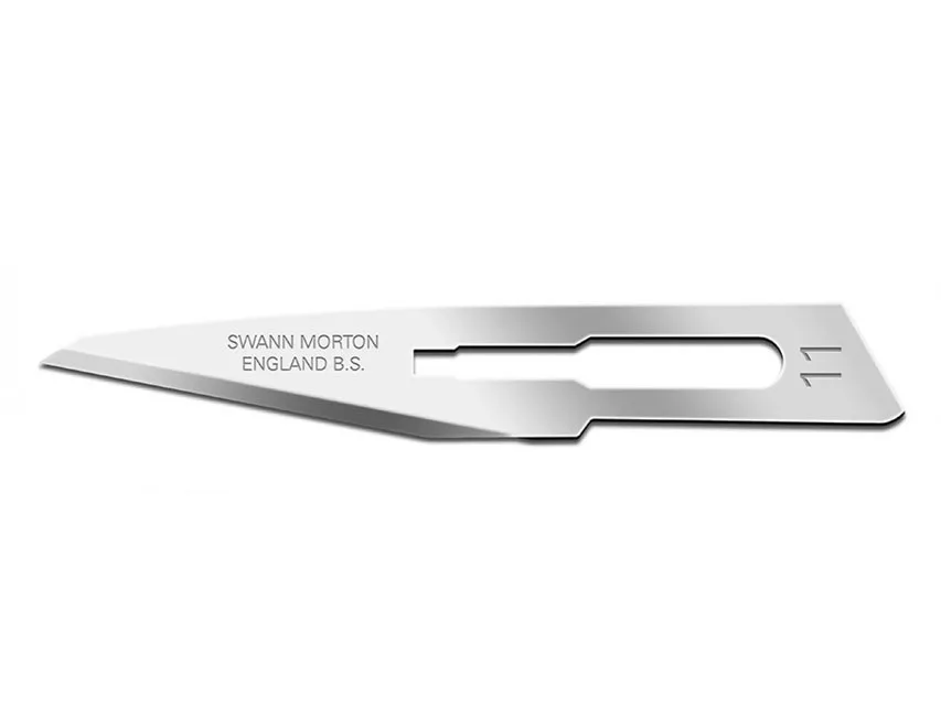 Lame din oțel carbon Swann-Morton nr. 11 - sterile