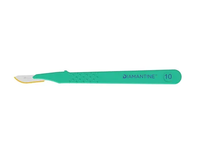 Bisturi descarabil Diamantine cu lamă oțel inoxidabil N. 10 - steril