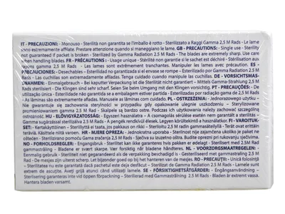 Lame de dalta din otel carbon nr. 4 - sterile