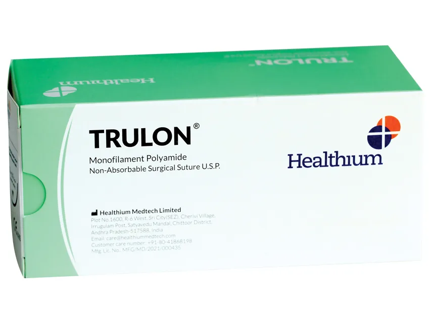 Fir de suturare TRULON neabsorbabil gabarit 3/0 cerc 3/8 ac 24 mm - 45 cm - negru