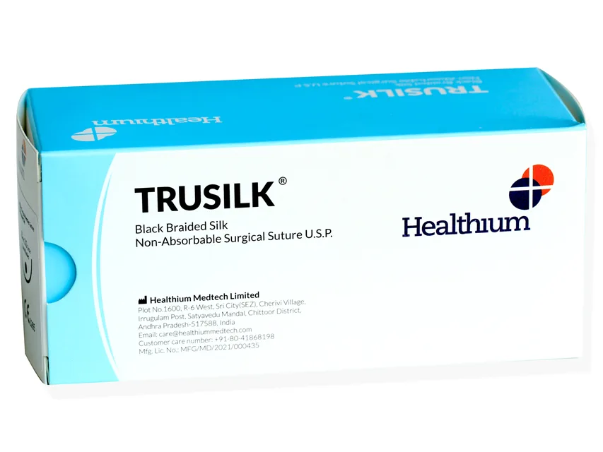 Sutura TRUSILK neabsorbabilă gauge 3/0 cerc 1/2 ac 19 mm - 75 cm - neagră