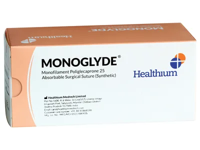Fir de sutură absorbabil MONOGLYDE gauge 2/0 cerc 1/2 ac 30mm - 70cm - necolorat