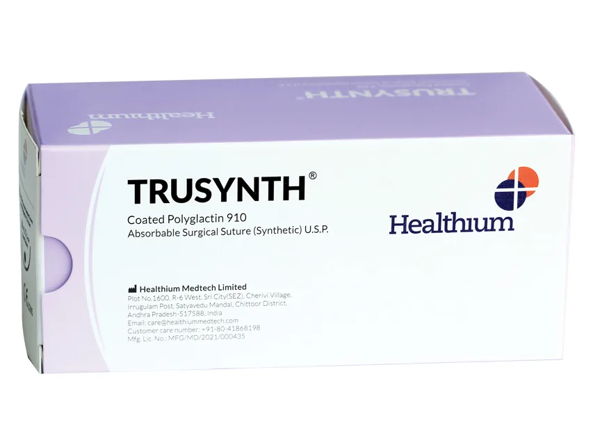 TRUSYNTH ABSORB. Sutură calibru 2/0 cerc 1/2 ac 19mm - 75cm - violet
