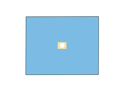 Plasă chirurgicală din nețesut bi-strat 120x150 cm cu orificiu diam. 10 cm