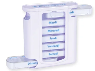 Organizator săptămânal cu turn x 4 - Engleză-Franceză