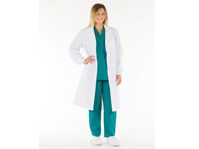 White coat - bumbac - unisex cu capse mărimea 46
