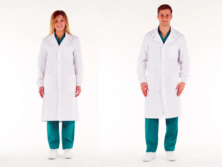 White coat - bumbac - unisex cu nasturi metalici mărimea 54