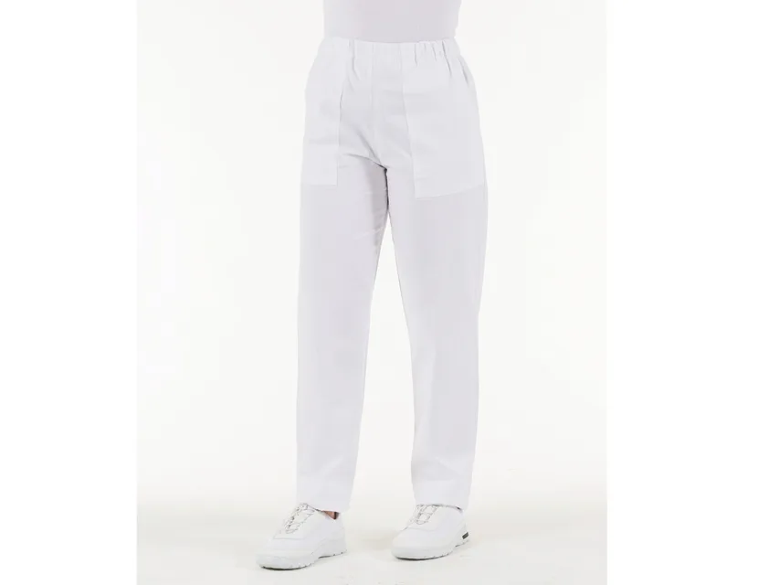 Pantaloni - bumbac alb - XS