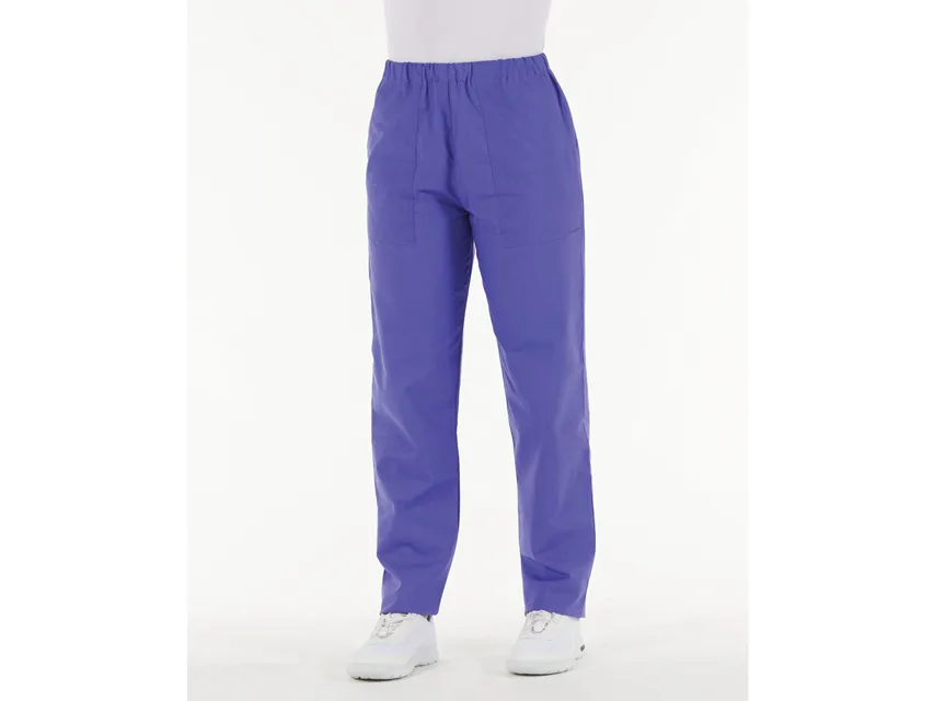 Pantaloni - bumbac albastru indigo - XS