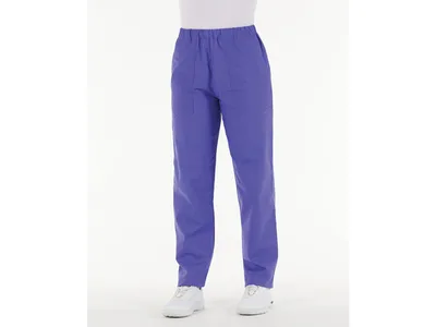 Pantaloni - bumbac albastru indigo - XS