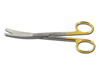 Foarfece curbate Gold cu vârfuri obtuze/obtuze - 14.5 cm