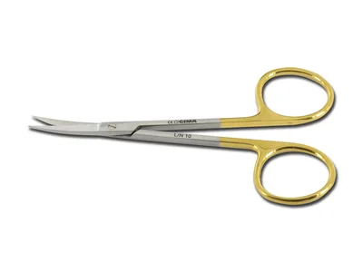 Foarfece IRIS curbate GOLD - 11.5 cm
