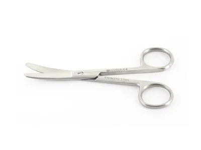 Foarfece curbate vârf/vârf rotund - 14,5 cm