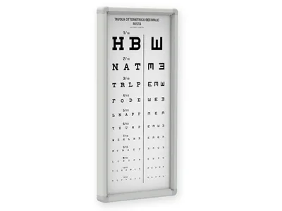 Tablă optometrică MIXED DECIMAL - 3 m - neecranată