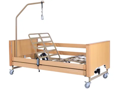 Pat de spital cu 4 motoare, reglabil în înălțime 84-125 cm - 3 articulații - 4 secțiuni