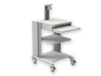 Pro cart - 2 rafturi, tastatura, suport monitor