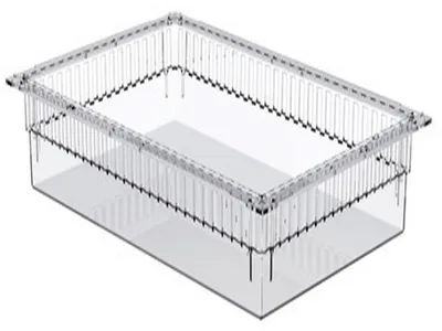 Sertar plastic transparent ISO 600x400x200 mm - deschis