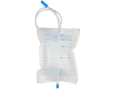 Sac de urină 2000 cc - tub 90 cm - cu supapă de nenreturn/evacuare