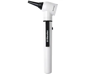 Otoscop E-SCOPE F.O. cu LED 3.7V - alb în carcasă rigidă