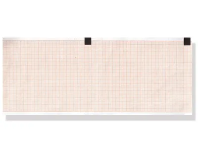 Hârtie termică ECG 110x140 mm x143s pachet - grilă portocalie