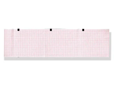 Hârtie termică ECG 80x90mm x280s pachet - grilă portocalie