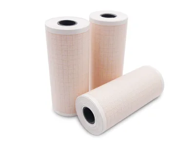 Hârtie termică ECG 100x20 mm x m role - grilă portocalie