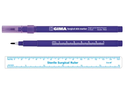 Marker chirurgical pentru piele - vârf simplu 1.0 mm - steril