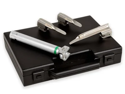 Set laringoscop MAXLITE F.O. LED pediatric 3 lame Miller 00-0-1 - 2.5 V - 20.000 lux