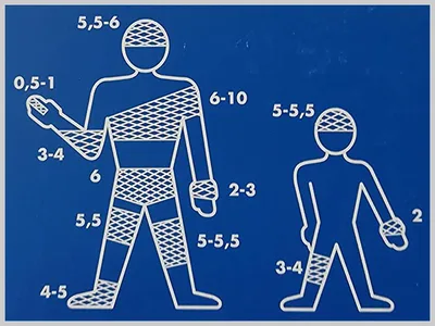 Plasă tubulară elastică 4 pentru cot, braț și picior