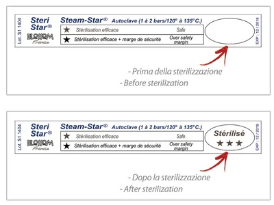 Steam star indicator - autoclavă