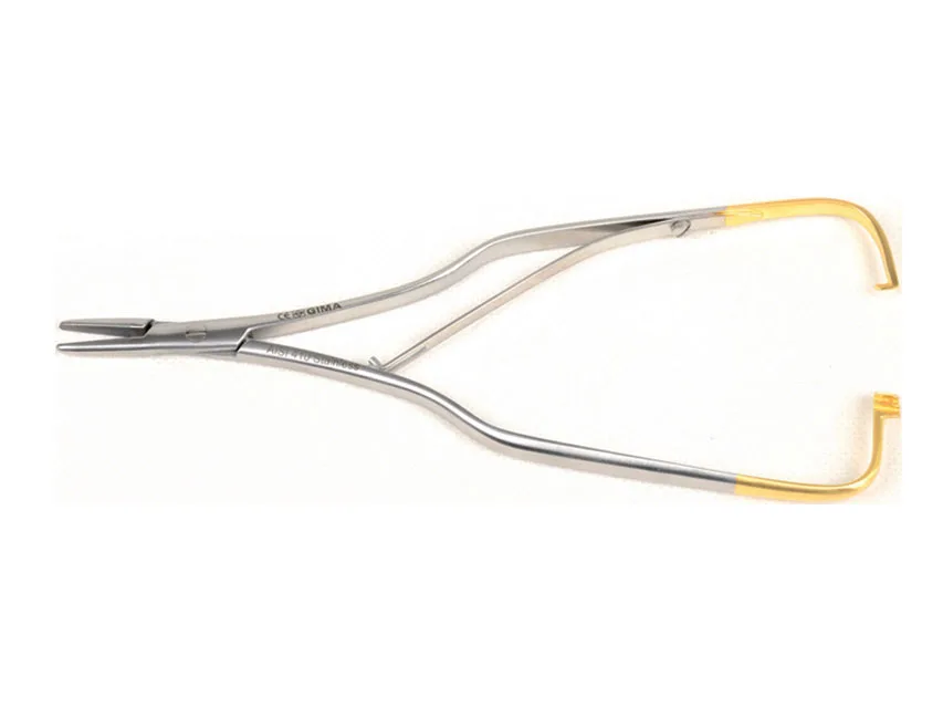 T.C. GOLD ARRUGA NEEDLE HOLDER - drept - 16 cm - vârfuri netede